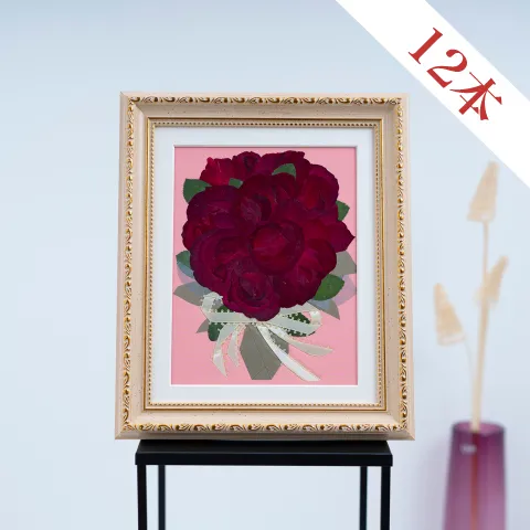 赤バラ12本 押し花【決済専用商品】