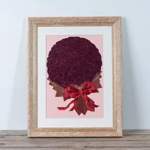 押し花60額（クリスマスにリーガロイヤルホテルのレストランで）