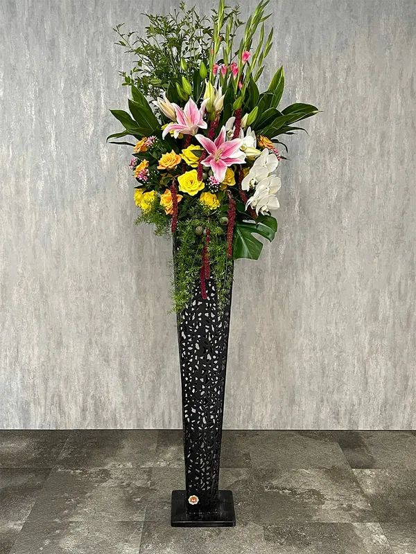 スタンド花　1段胡蝶蘭入れておまかせ